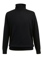 Oslo Mens Roll Neck Jumper Mens Knitwear Brook Taverner Black XS