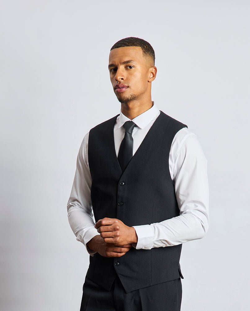 Oval Mens Hospitality Waistcoat Mens Waistcoat Clubclass Black XS