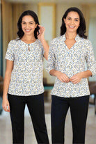 Paige Ladies Keyhole Blouse Blouses Vortex Designs