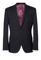 Pegasus Mens Slim Fit Suit Jacket Mens Suit Jacket Brook Taverner Black 34" Short