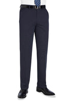 Phene Tailored Fit Trouser Mens Suit Trouser Brook Taverner Navy Pindot 28 Short (29.5")