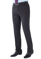 Phene Tailored Fit Trouser Mens Suit Trouser Brook Taverner Charcoal Pindot 28 Short (29.5")