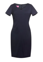 Portia Women's V-Neck Dress Dresses Brook Taverner Navy 4 Regular