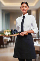 PR141: Mid-length Pocket Apron Aprons Premier Black Regular