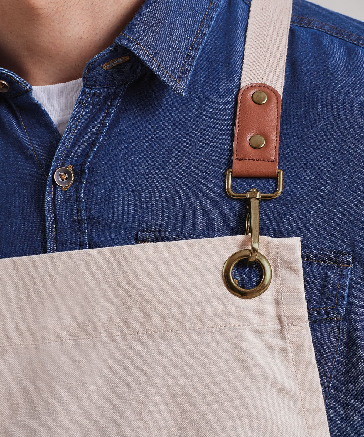 PR182: Clip N Clasp Cross-Back Bib Apron Aprons Premier