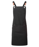 PR182: Clip N Clasp Cross-Back Bib Apron Aprons Premier Black One Size