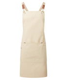 PR182: Clip N Clasp Cross-Back Bib Apron Aprons Premier Natural One Size