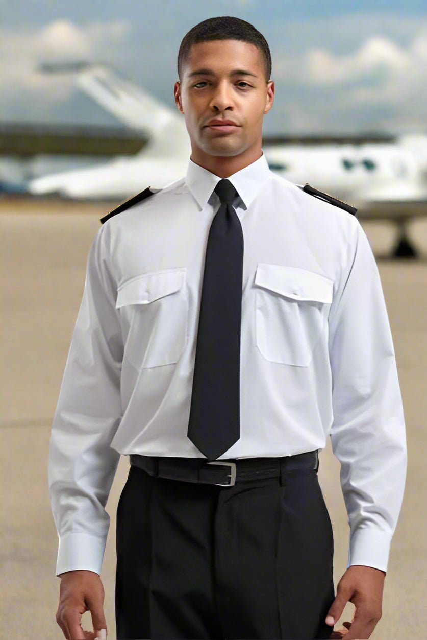 PR210: Long Sleeve Mens Pilot Shirt Mens Long Sleeve Shirts Premier
