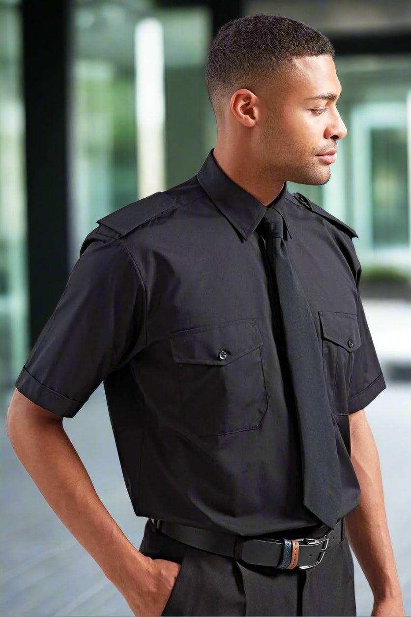 PR212: Mens Short Sleeve Pilot Shirt Mens Short Sleeve Shirts Premier
