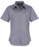 PR302: Ladies Short Sleeve Poplin Shirt Womens Short Sleeve Shirts Premier