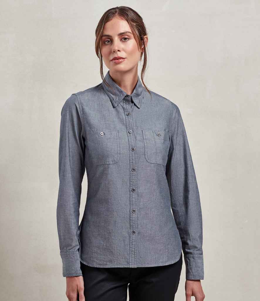 PR347 - Fairtrade Organic Chambray Shirt - The Staff Uniform Company