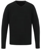 PR400: Mens V-Neck Sweater Mens Knitwear Premier Black XS