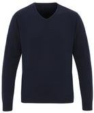 PR400: Mens V-Neck Sweater Mens Knitwear Premier Navy XS