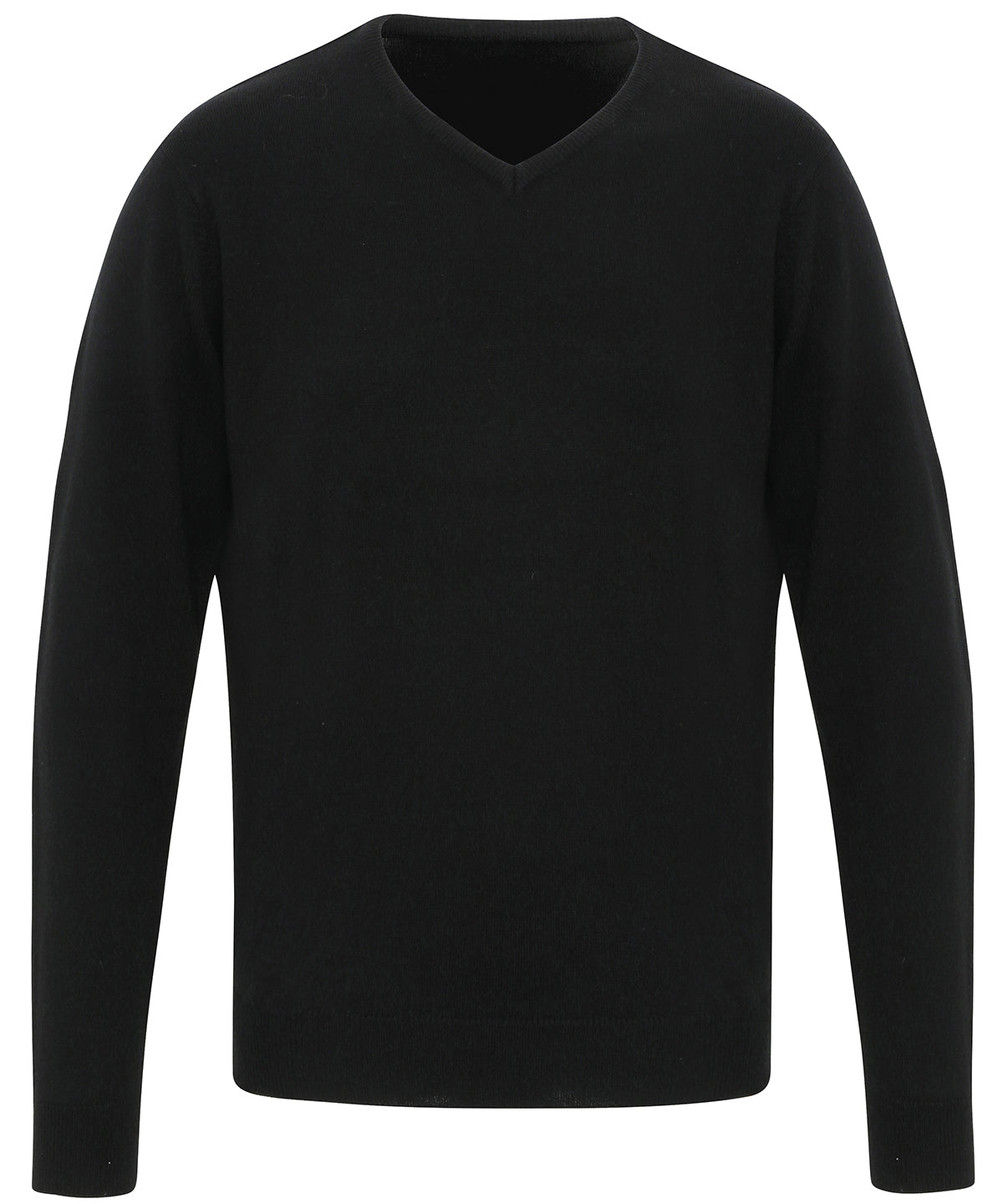 PR400: Mens V-Neck Sweater Mens Knitwear Premier Black XS