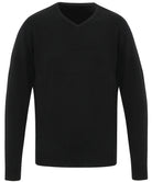 PR400: Mens V-Neck Sweater Mens Knitwear Premier Black XS