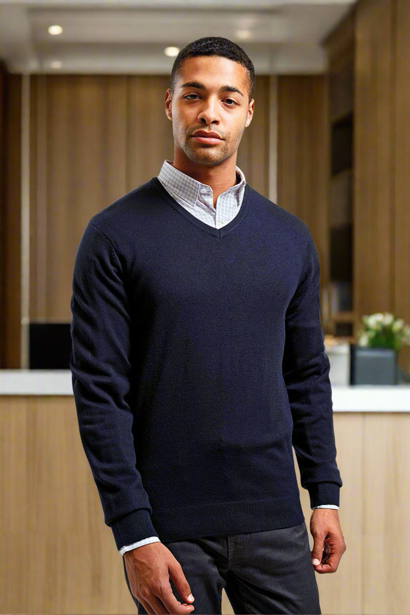 PR400: Mens V-Neck Sweater Mens Knitwear Premier