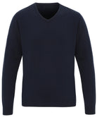 PR400: Mens V-Neck Sweater Mens Knitwear Premier Navy XS