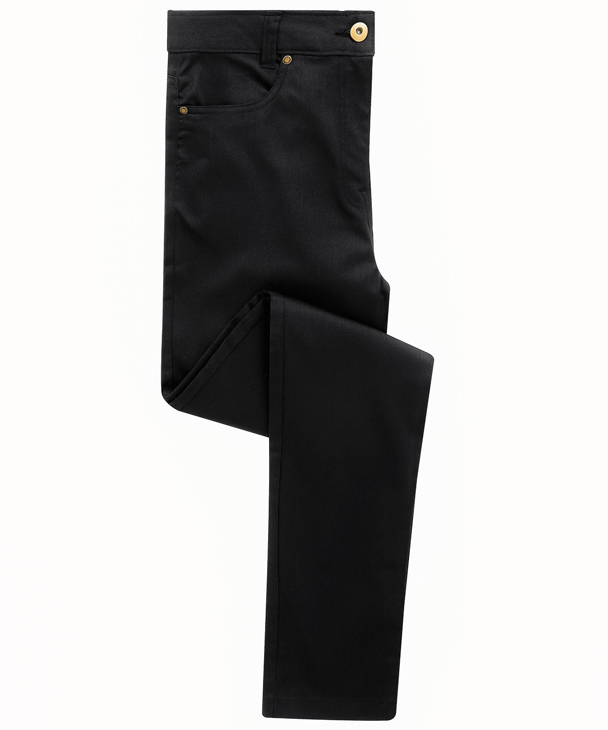 PR570: Ladies Chino Jeans Womens Chinos premier Black 8 Regular