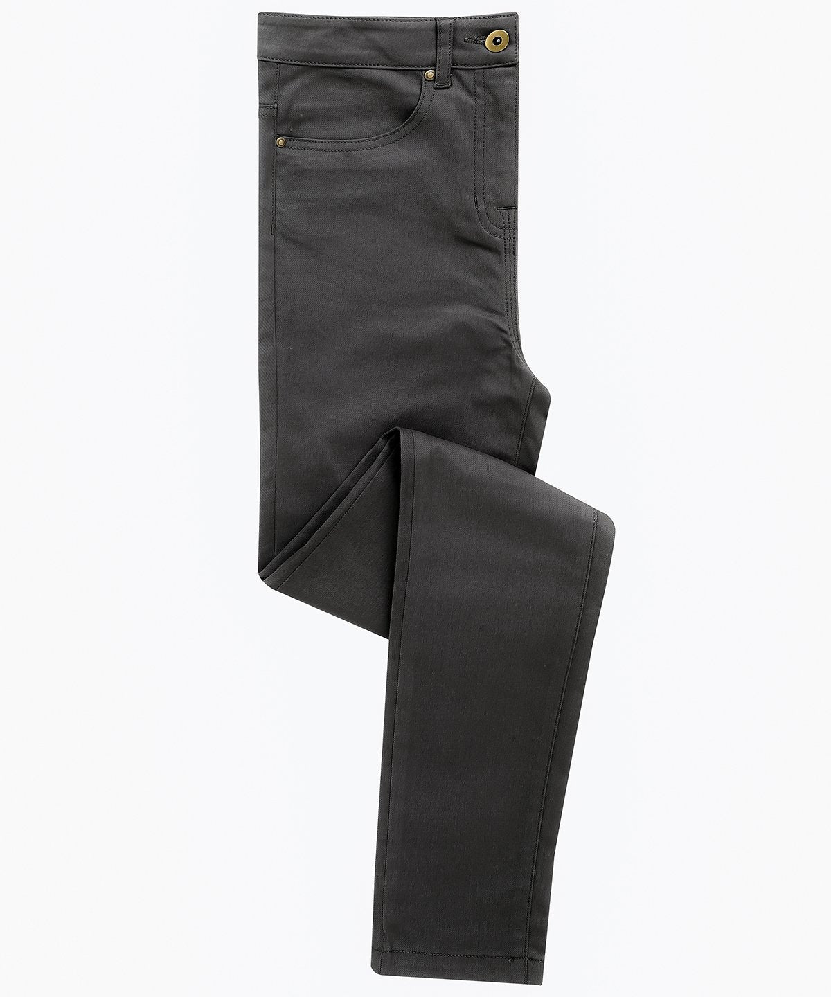 PR570: Ladies Chino Jeans Womens Chinos premier Charcoal 8 Regular