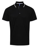 PR618: Coolchecker Contrast Mens Polo Mens Polos Premier Black/White S