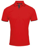 PR618: Coolchecker Contrast Mens Polo Mens Polos Premier