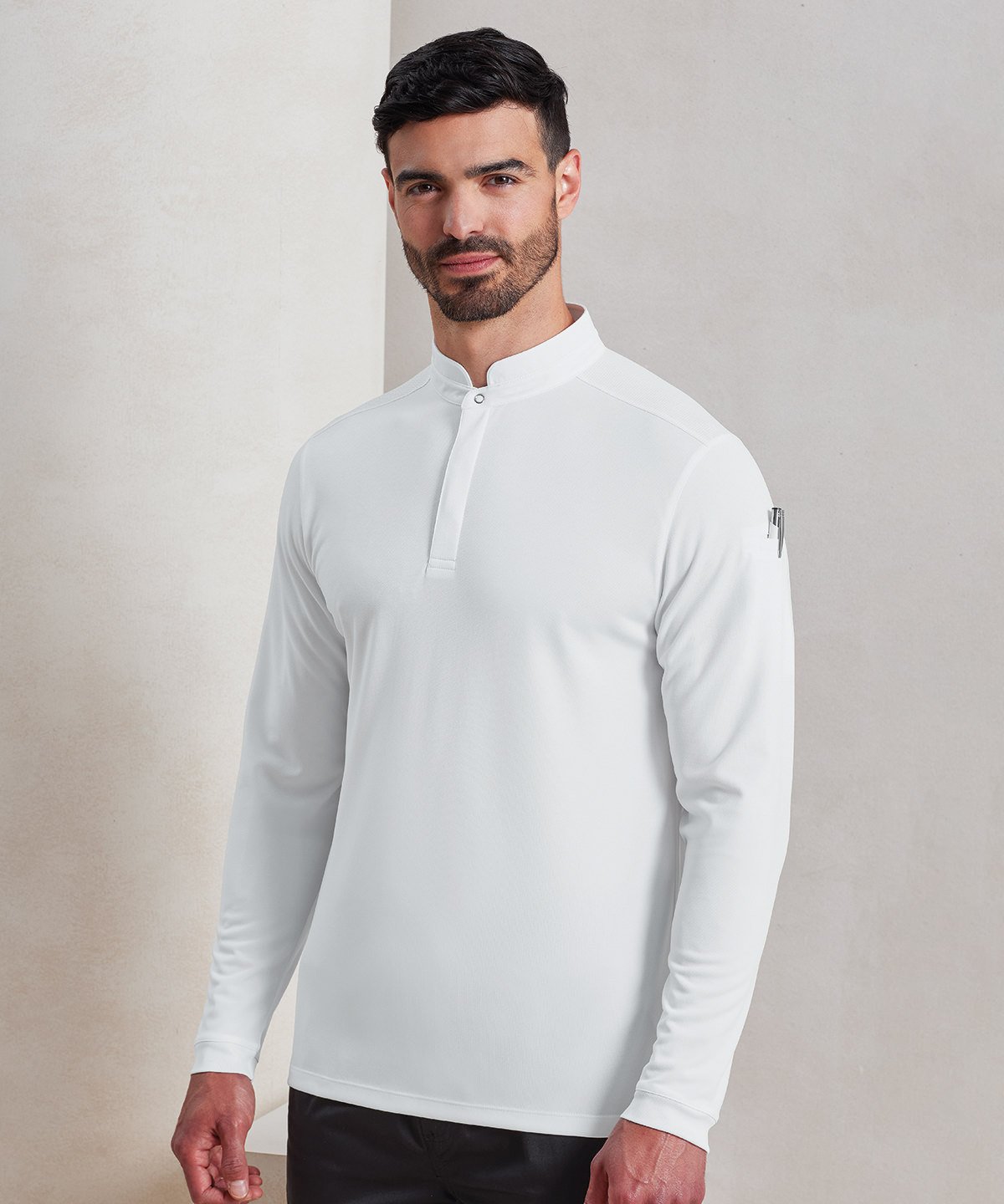 PR647: Coolchecker Long Sleeve Chefs Shirt Chefs Jacket Premier