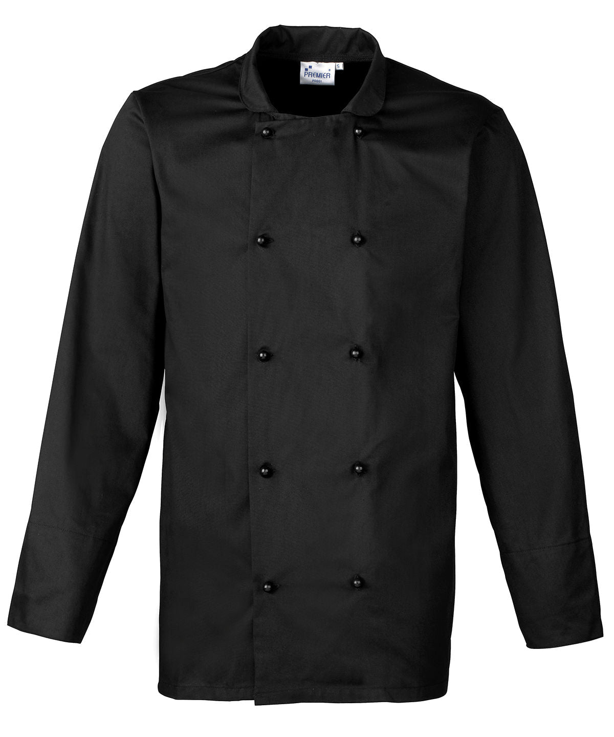 PR661: Long Sleeve Chefs Jacket Chefs Jacket Premier Black XS