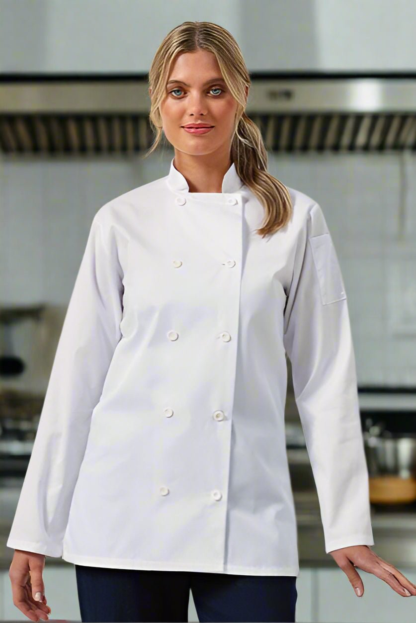 PR671: Ladies Long Sleeve Chefs Jacket Chefs Jacket Premier White XS