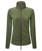 PR824: Artisan Ladies Fleece Jacket Womens Fleeces Premier Moss Green/Brown XS