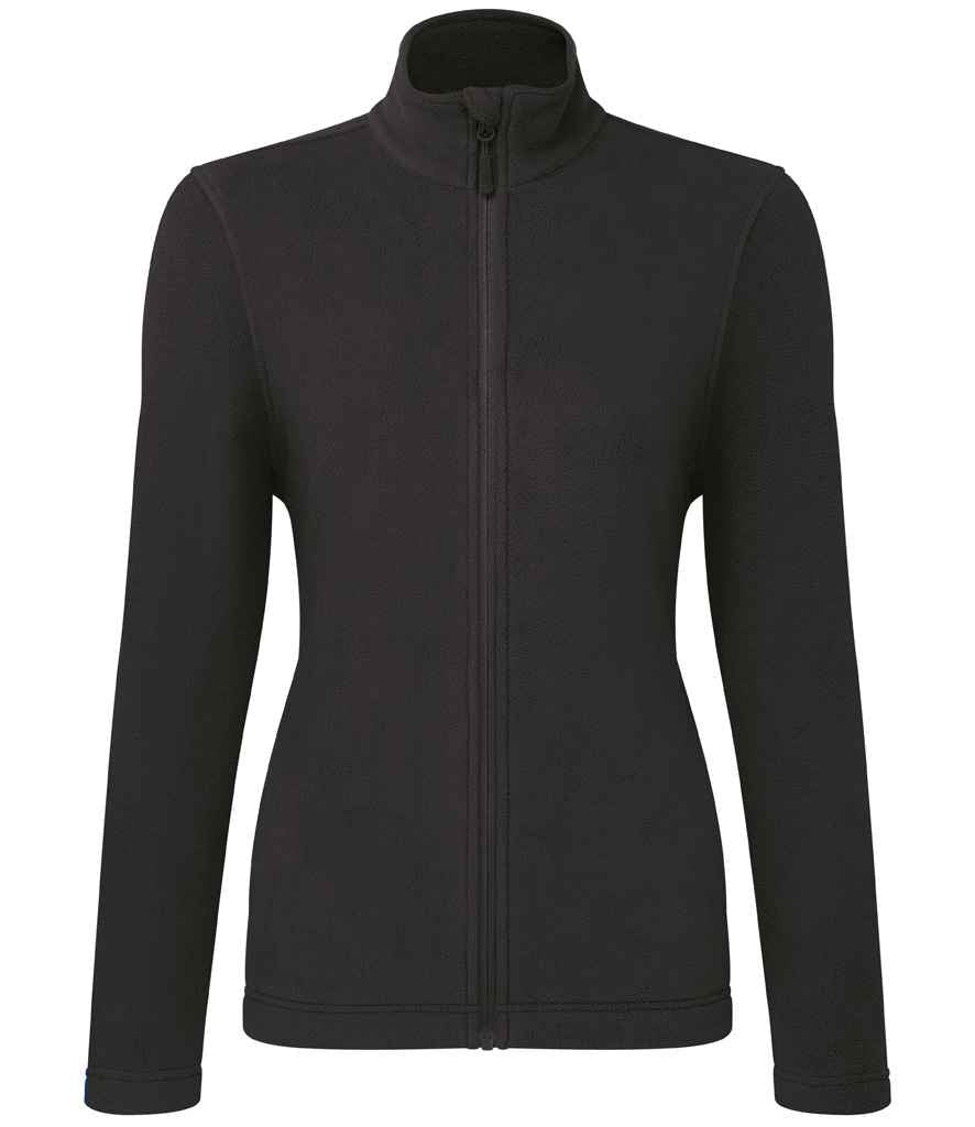 PR832: Ladies Full Zip Microfleece Jacket Womens Fleeces Premier Black XS