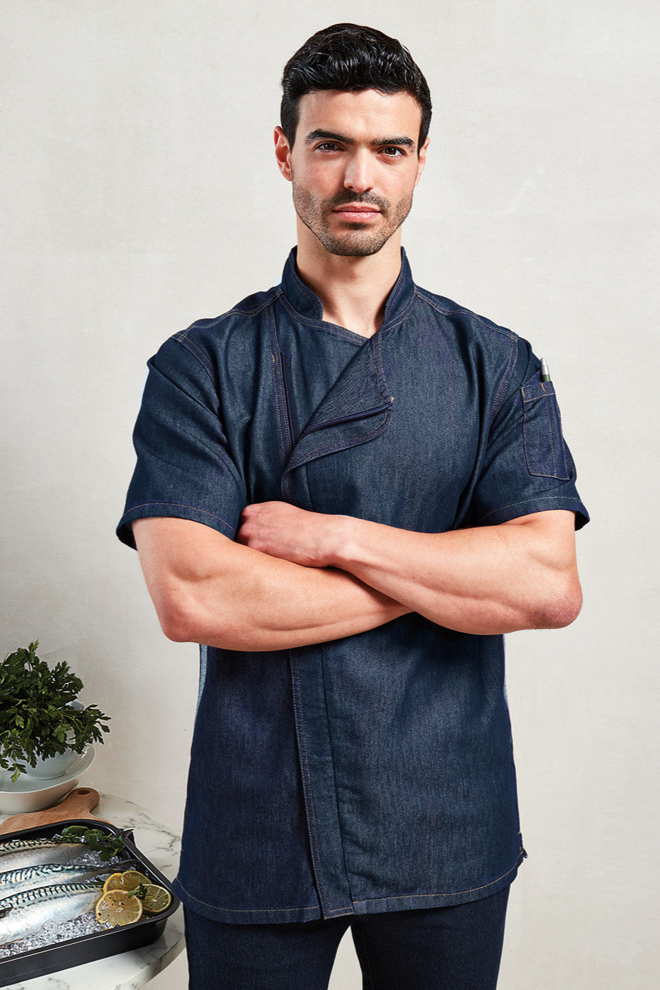 PR906: Chefs Zip Up Short Sleeve Jacket Chefs Jacket Premier