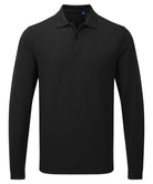 PR997: Unisex Long Sleeve Workwear Polo Mens Polos Premier Black S