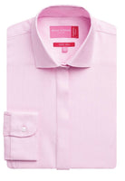 Prosecco Ladies Herringbone Shirt Womens Long Sleeve Shirts Brook Taverner Pink Herringbone 6