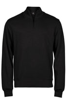 Ribbed Interlock Half-Zip Mens Sweatshirts Tee Jays Black S