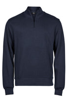 Ribbed Interlock Half-Zip Mens Sweatshirts Tee Jays Navy S