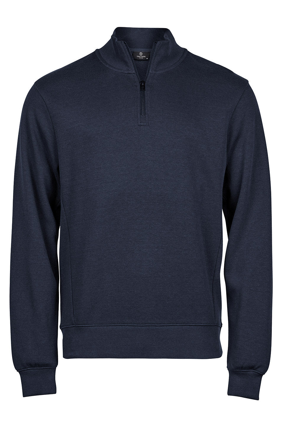 Ribbed Interlock Half-Zip Mens Sweatshirts Tee Jays Navy S