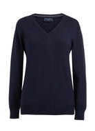 Riga Ladies V-Neck Jumper Womens Knitwear Brook Taverner Navy XS