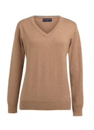 Riga Ladies V-Neck Jumper Womens Knitwear Brook Taverner Oatmeal XS