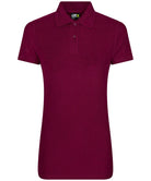 RX01F: Ladies Pro Work Polo Shirt Workwear ProRTX Burgundy XS