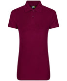 RX01F: Ladies Pro Work Polo Shirt Workwear ProRTX Burgundy XS
