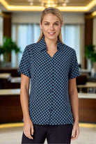 Sarah Ladies Office Blouse Blouses Vortex Designs Navy 6