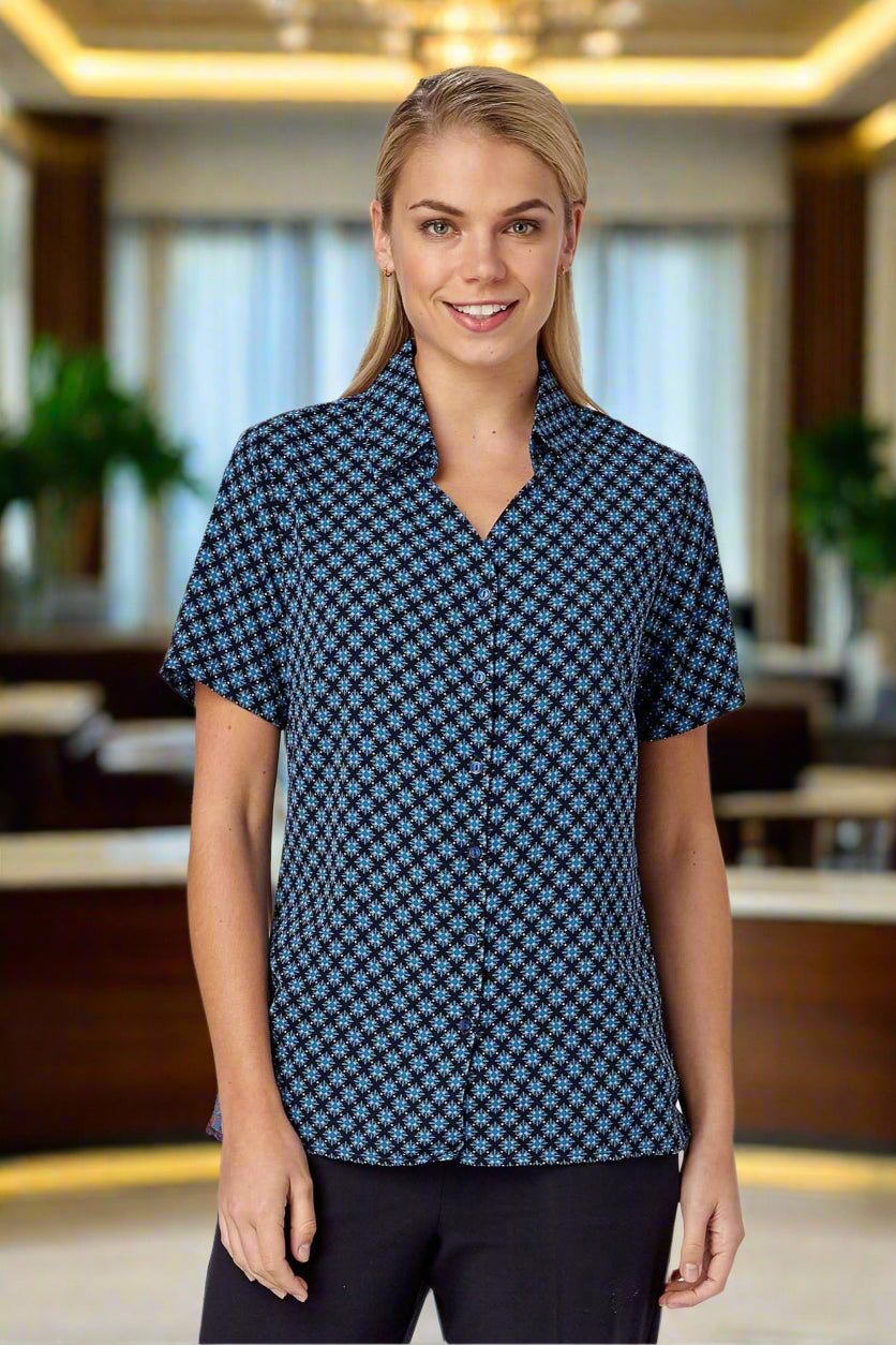 Sarah Ladies Office Blouse Blouses Vortex Designs Navy 6