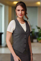 Scapoli Signature Women's Waistcoat Ladies Waistcoat Brook Taverner Grey Check 6
