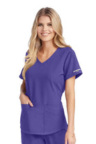 Skechers Breeze Womens Scrub Top Ladies Scrub Top Skechers Grape XXS
