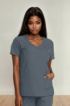 Skechers Reliance Womens Scrub Top Ladies Scrub Top Skechers Pewter XXS