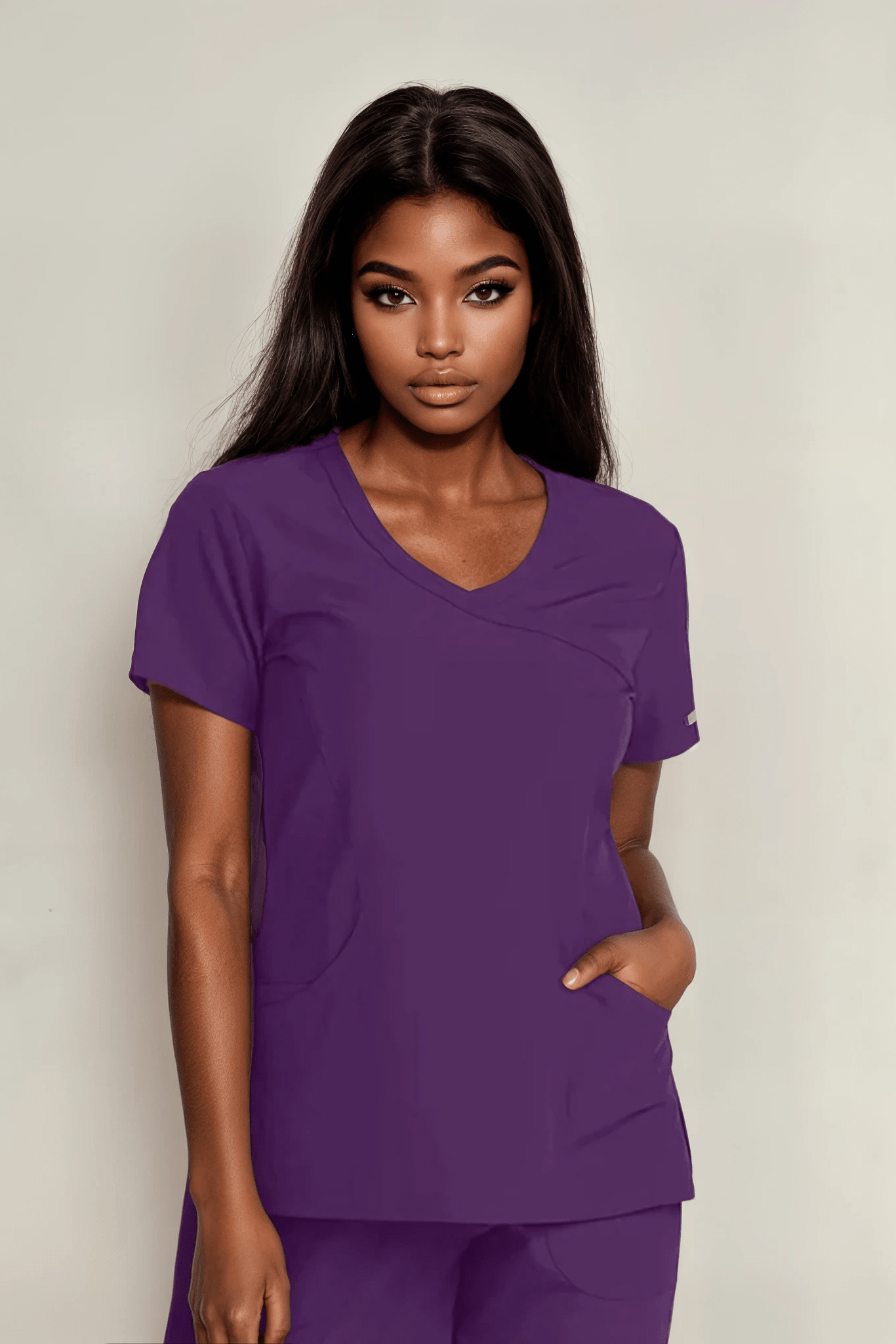 Skechers Reliance Womens Scrub Top Ladies Scrub Top Skechers Eggplant XXS