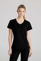 Skechers Slip-Ins Womens Flow Scrub Top Ladies Scrub Top Skechers Black XXS