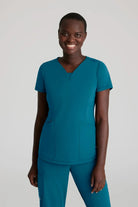 Skechers Slip-Ins Womens Serene Knit Scrub Top Ladies Scrub Top Skechers Bahama Blue XXS