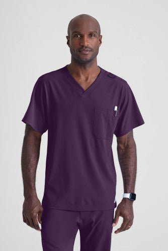 Skechers Structure Unisex Scrub Top Unisex Scrub Top Skechers Eggplant XS