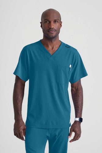 Skechers Structure Unisex Scrub Top Unisex Scrub Top Skechers Bahama Blue XS